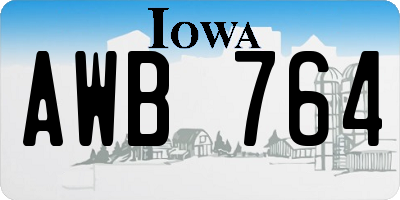 IA license plate AWB764