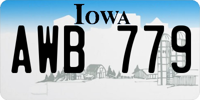 IA license plate AWB779
