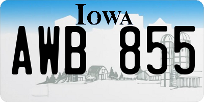IA license plate AWB855