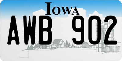 IA license plate AWB902