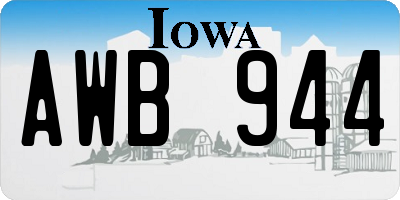 IA license plate AWB944