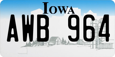 IA license plate AWB964