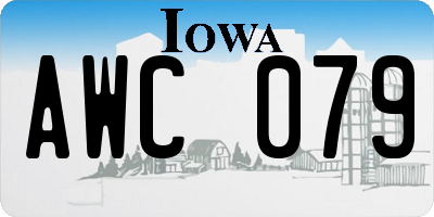 IA license plate AWC079