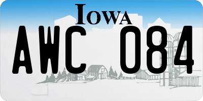IA license plate AWC084