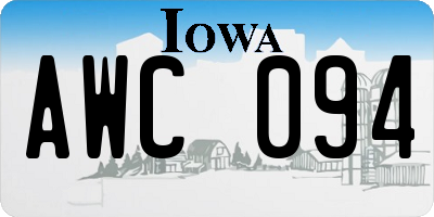 IA license plate AWC094