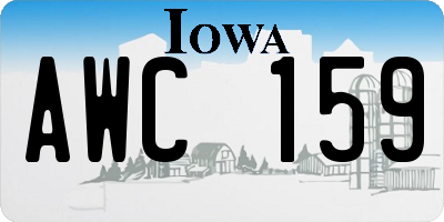 IA license plate AWC159