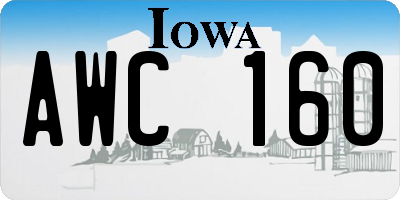 IA license plate AWC160