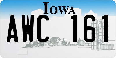 IA license plate AWC161
