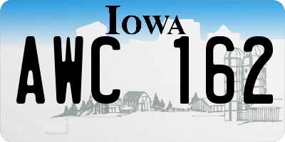 IA license plate AWC162