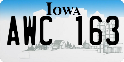IA license plate AWC163