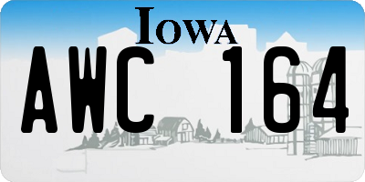 IA license plate AWC164