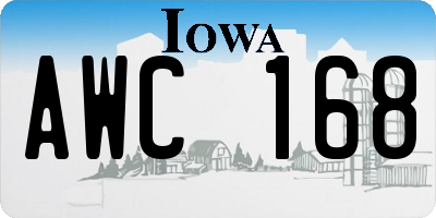 IA license plate AWC168