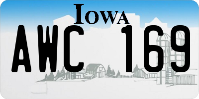IA license plate AWC169