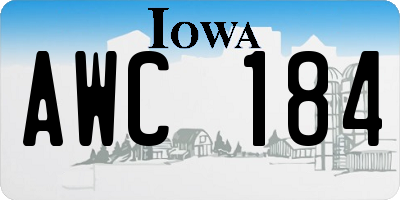 IA license plate AWC184