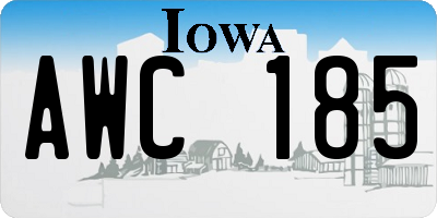 IA license plate AWC185