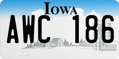 IA license plate AWC186