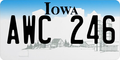 IA license plate AWC246