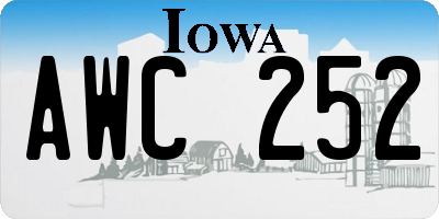 IA license plate AWC252