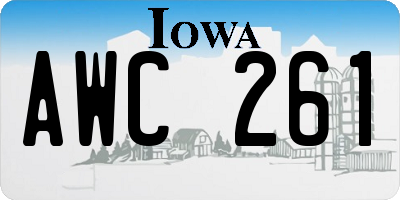IA license plate AWC261