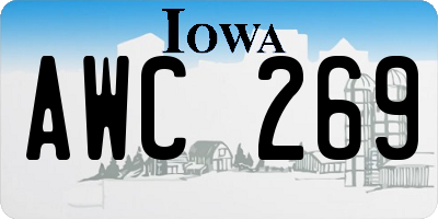 IA license plate AWC269