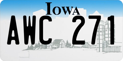 IA license plate AWC271