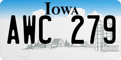 IA license plate AWC279