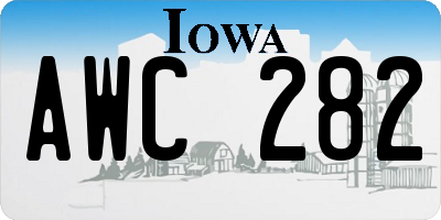 IA license plate AWC282