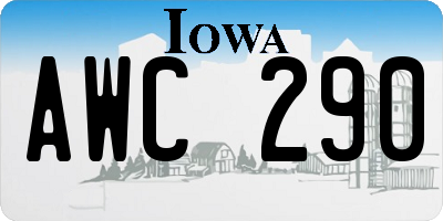 IA license plate AWC290