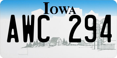 IA license plate AWC294