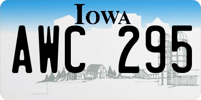 IA license plate AWC295