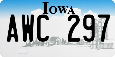 IA license plate AWC297