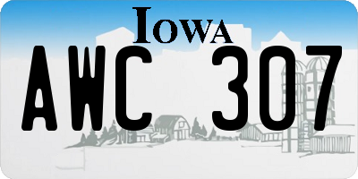 IA license plate AWC307