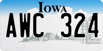 IA license plate AWC324