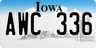 IA license plate AWC336