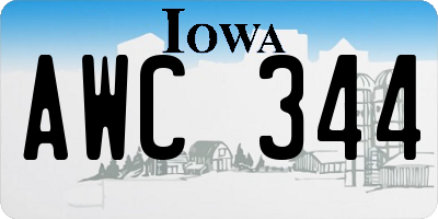 IA license plate AWC344