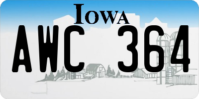 IA license plate AWC364