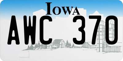 IA license plate AWC370