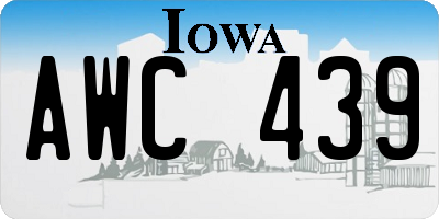 IA license plate AWC439