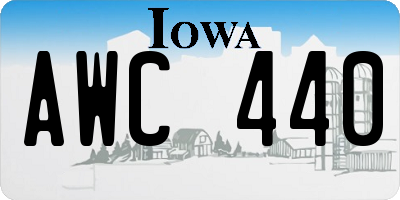 IA license plate AWC440