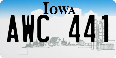 IA license plate AWC441