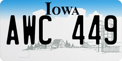 IA license plate AWC449