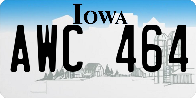 IA license plate AWC464