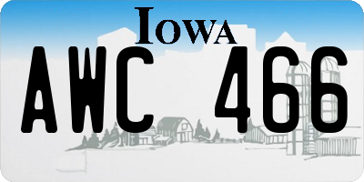 IA license plate AWC466