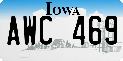 IA license plate AWC469