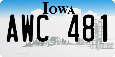 IA license plate AWC481