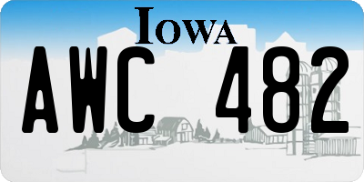 IA license plate AWC482