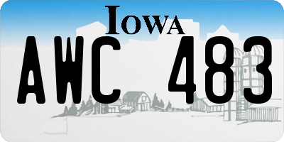IA license plate AWC483