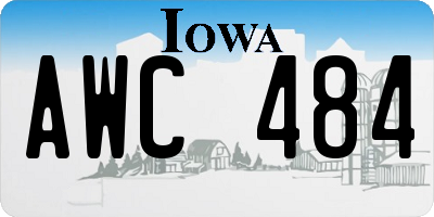 IA license plate AWC484
