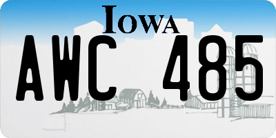 IA license plate AWC485