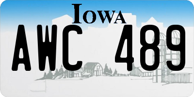 IA license plate AWC489